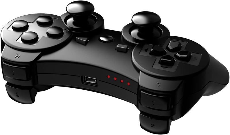 MOVONE wireless Controller for ps3 Rechargeable Game Wireless Controller 2 Pack with 2 Charging Cables, Compatible with Playstation3 (Black+White) - Image 4